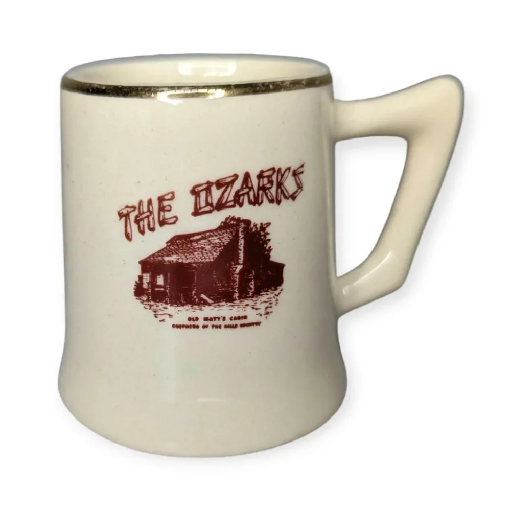 Vintage The Ozarks Ceramic Miniature Mug